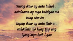 Good friends tagalog quote image