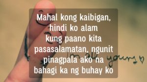 Tagalog quote about best friend image