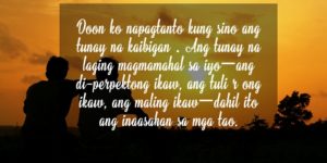 Tagalog true friends quote image