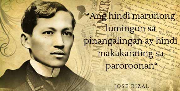 Jose rizal quote in tagalog from his novel