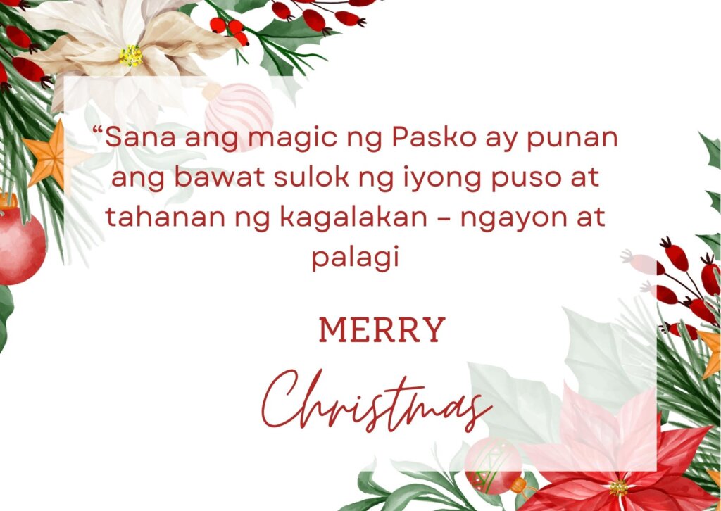Christmas massage Tagalog image 