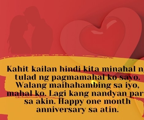 monthsary message for girlfriend in tagalog