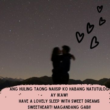 A tagalog good night wish message to gf have lovley sleep