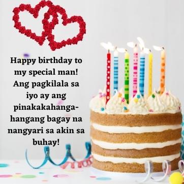 Birthday wish message  to boyfriend in tagalog