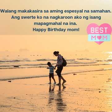 Birthday wish to mother in tagalog language