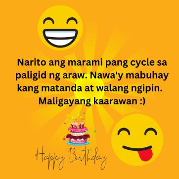 Funny birthday wish message in tagalog