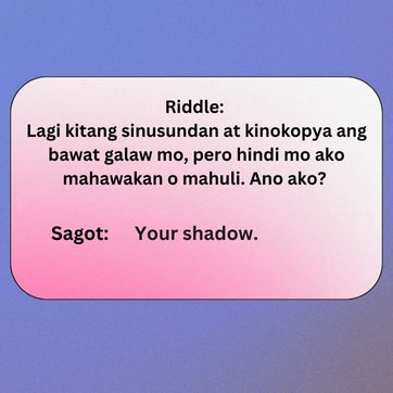 bugtong with sagot means answer